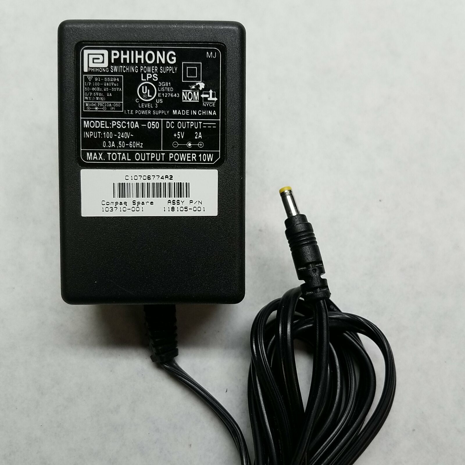 New Phihong PSC10A-050 118105-001 5V 2A Switching Power Supply ac adapter